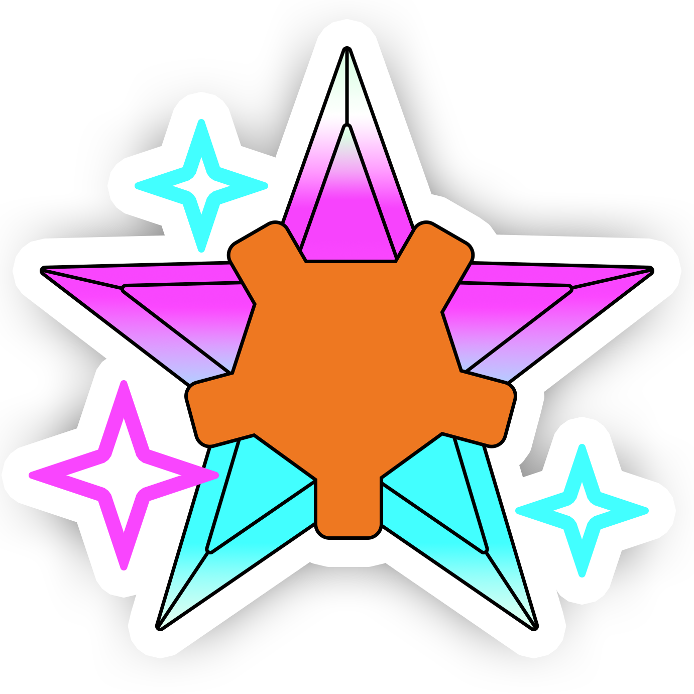 Orange Aurora Star